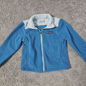 Columbia Kids Turquoise and Light Blue Fleece Jacket